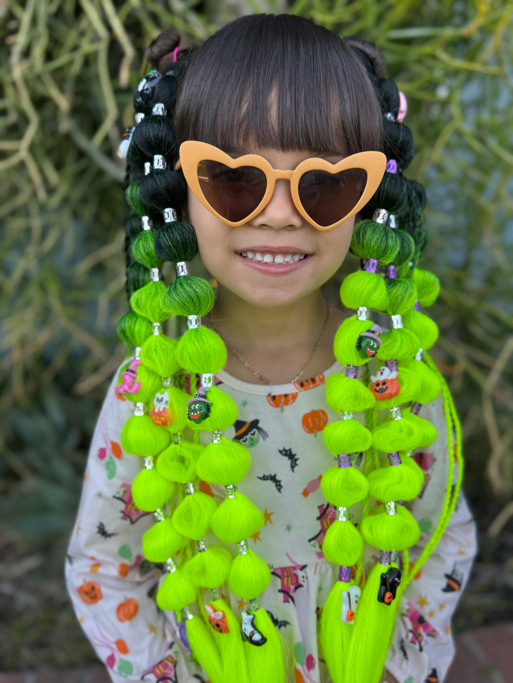 Halloween Bubble Braids