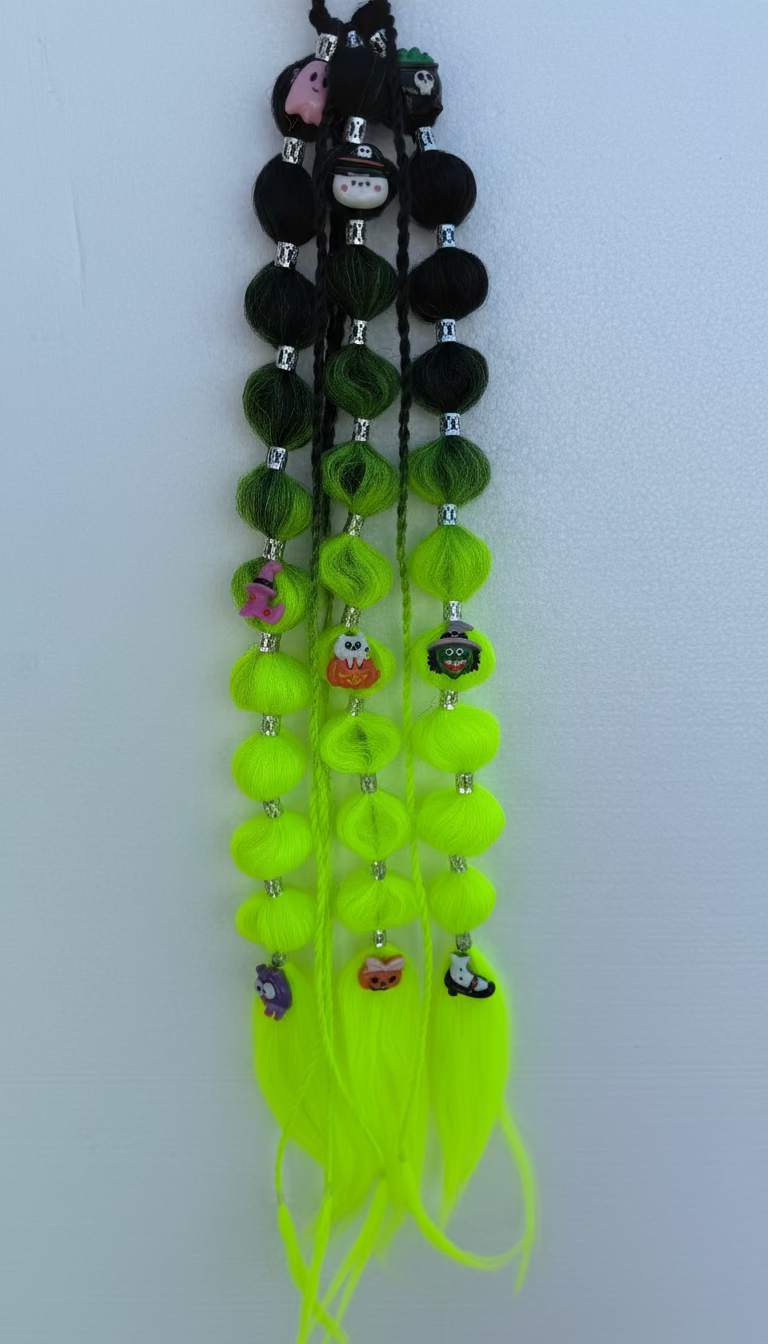 Halloween Bubble Braids
