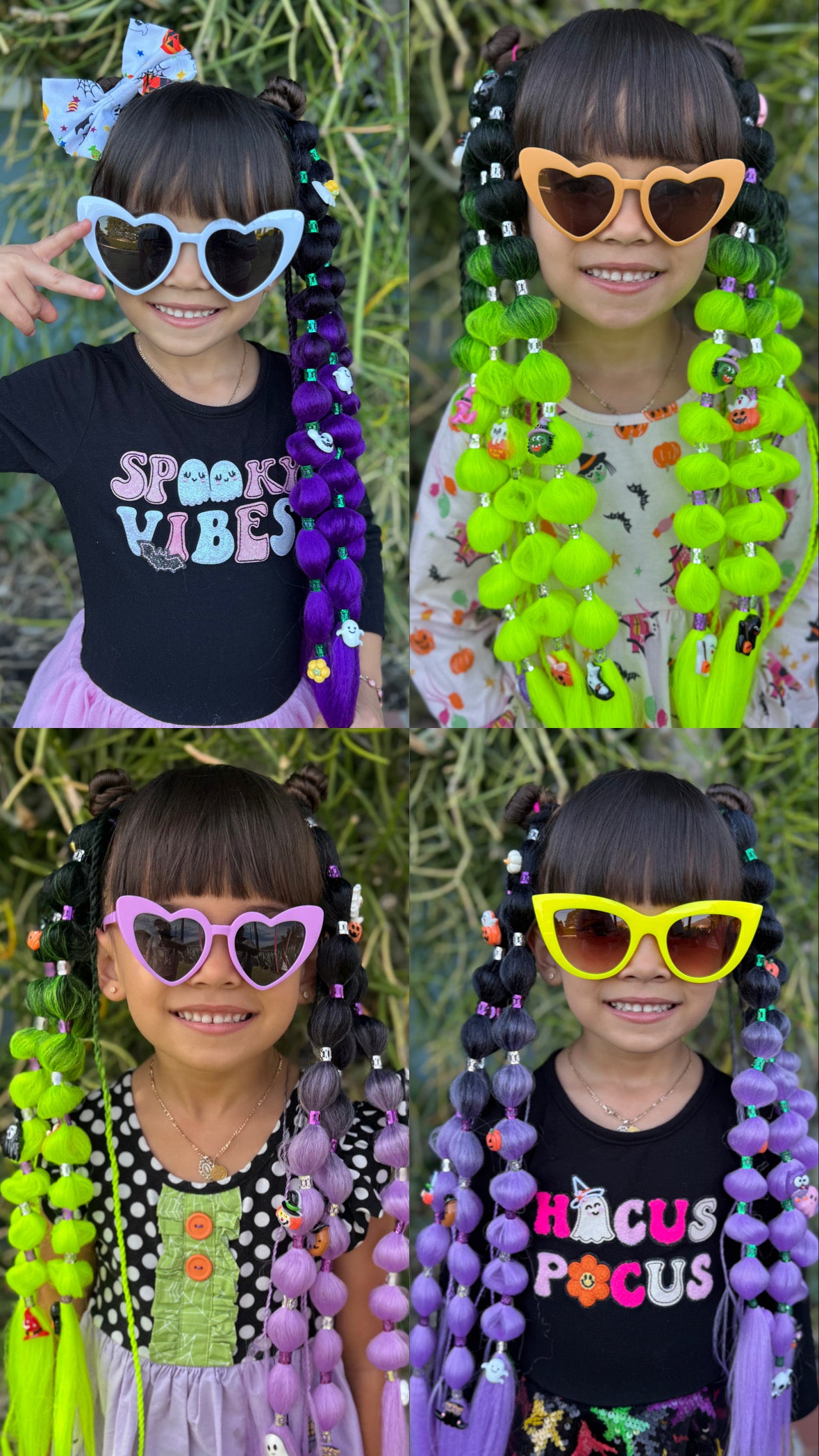 Halloween Bubble Braids